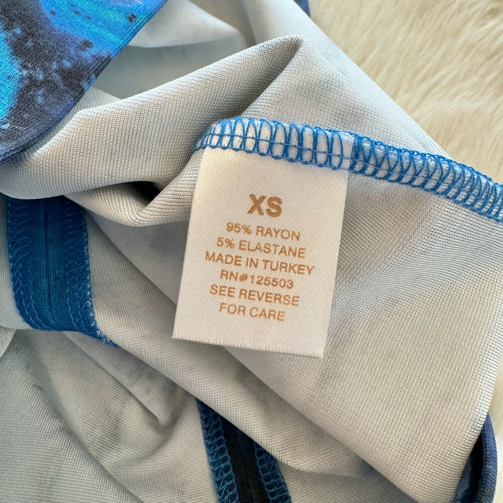 Y2K Torn by Ronny Kobo Patterned Cutout Bodycon Dress XS Paris Hilton - Picture 7 of 14